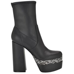 Guess Womens size 10 M Caballa Faux LeatherBlock Heels Mid-Calf Boots Black